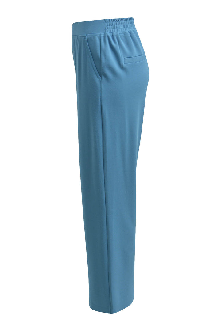 WIDELEG PANTS WITH ELASTIC AT BACK, TRUE BLUE 621 Bild 2