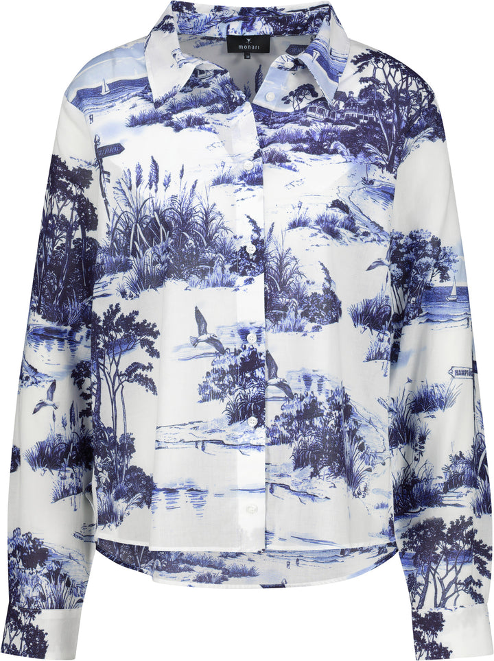 Bluse, marine gemustert 757 Bild 1