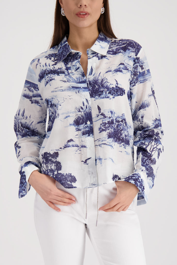 Bluse, marine gemustert 757 Bild 2