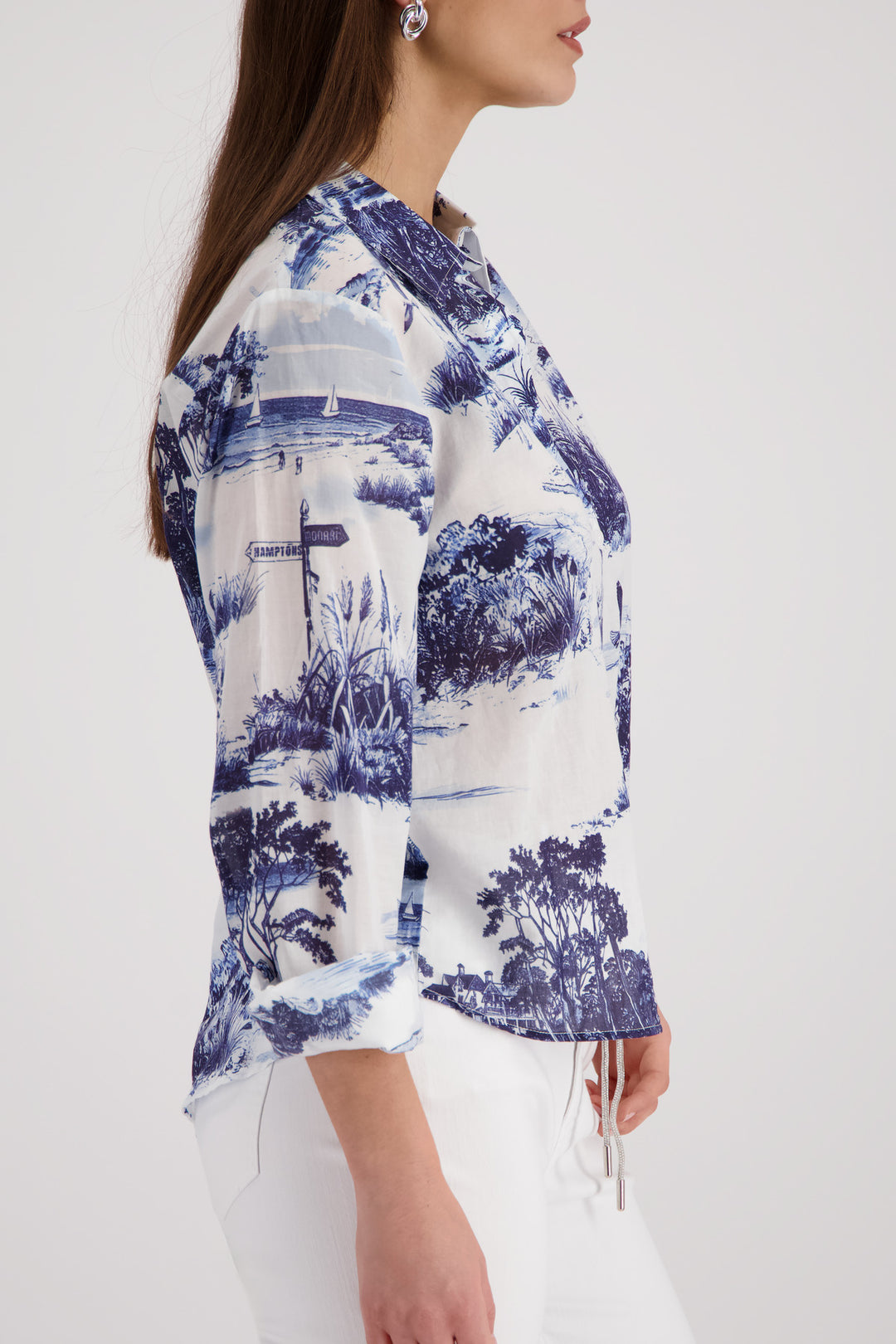 Bluse, marine gemustert 757 Bild 3