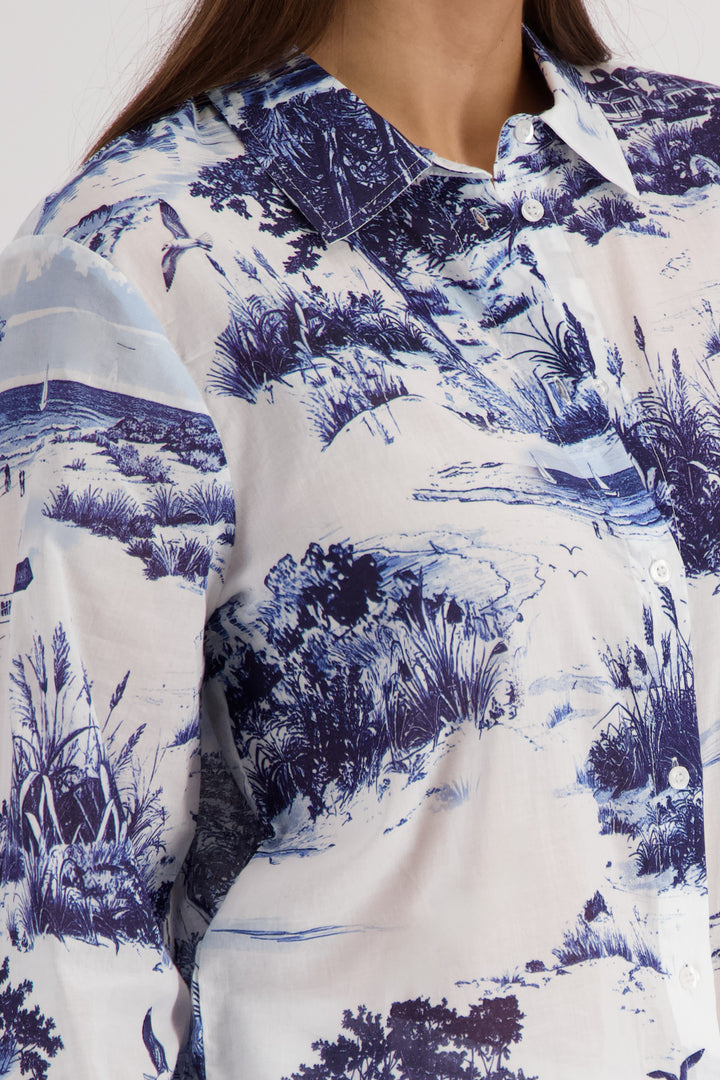 Bluse, marine gemustert 757 Bild 5
