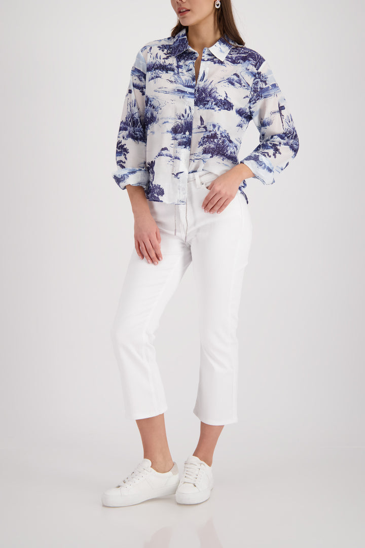 Bluse, marine gemustert 757 Bild 6