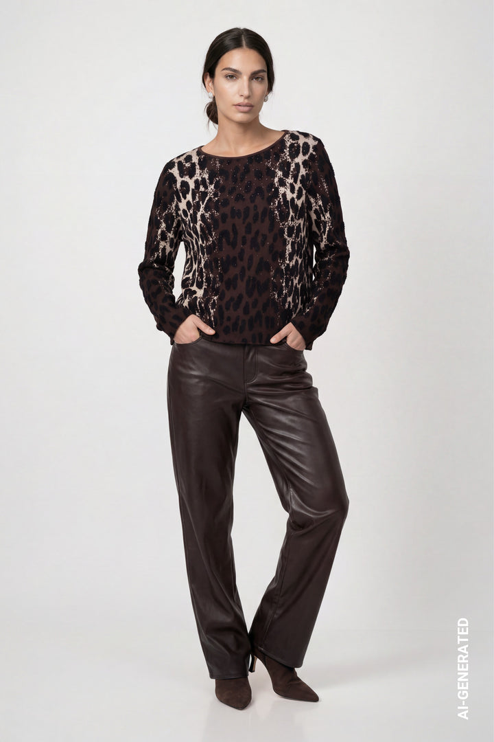 Pullover, black coffee gemustert 569 Bild 6