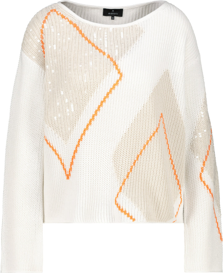 Pullover, off-white gemustert 104 Bild 1
