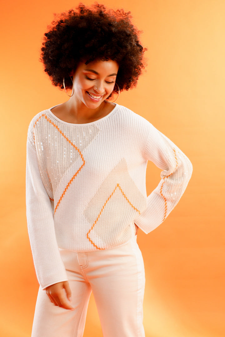 Pullover, off-white gemustert 104 Bild 5