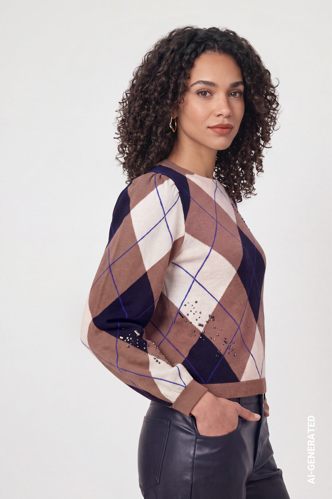 Pullover, tiramisu gemustert 554 Bild 3