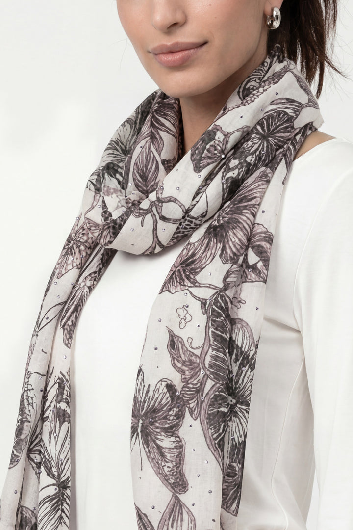 Schal, taupe gemustert 581 Bild 10