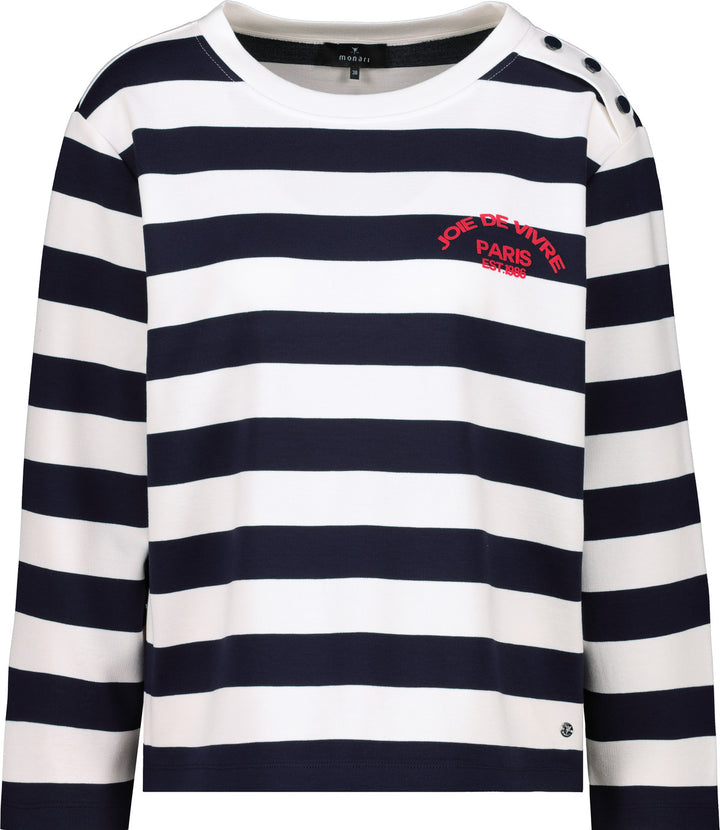Sweatshirt, marine ringel 756 Bild 1
