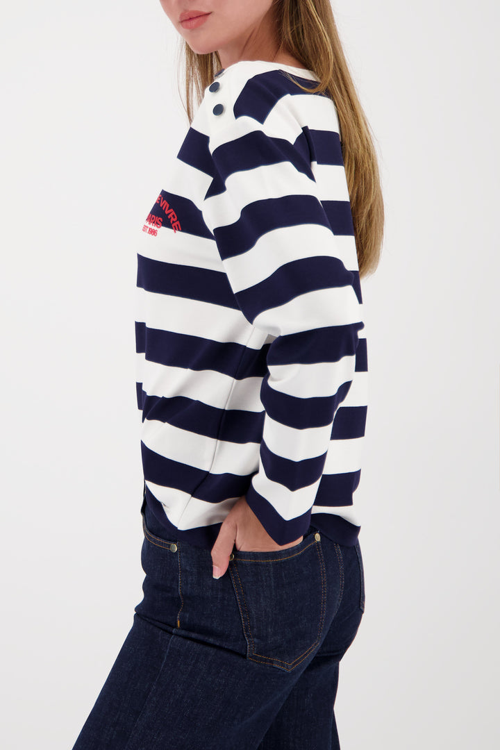 Sweatshirt, marine ringel 756 Bild 3