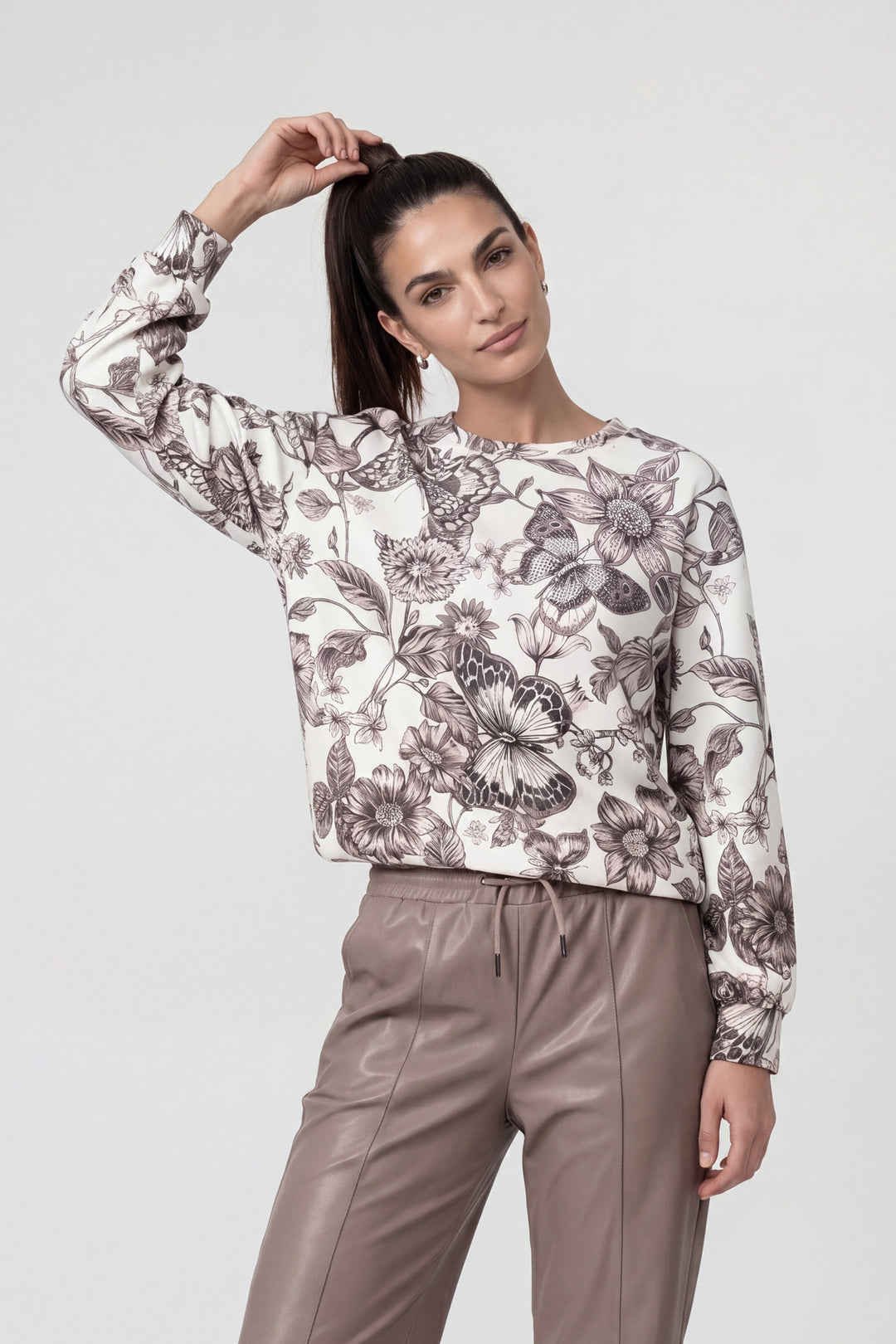 Sweatshirt, taupe gemustert 581 Bild 2