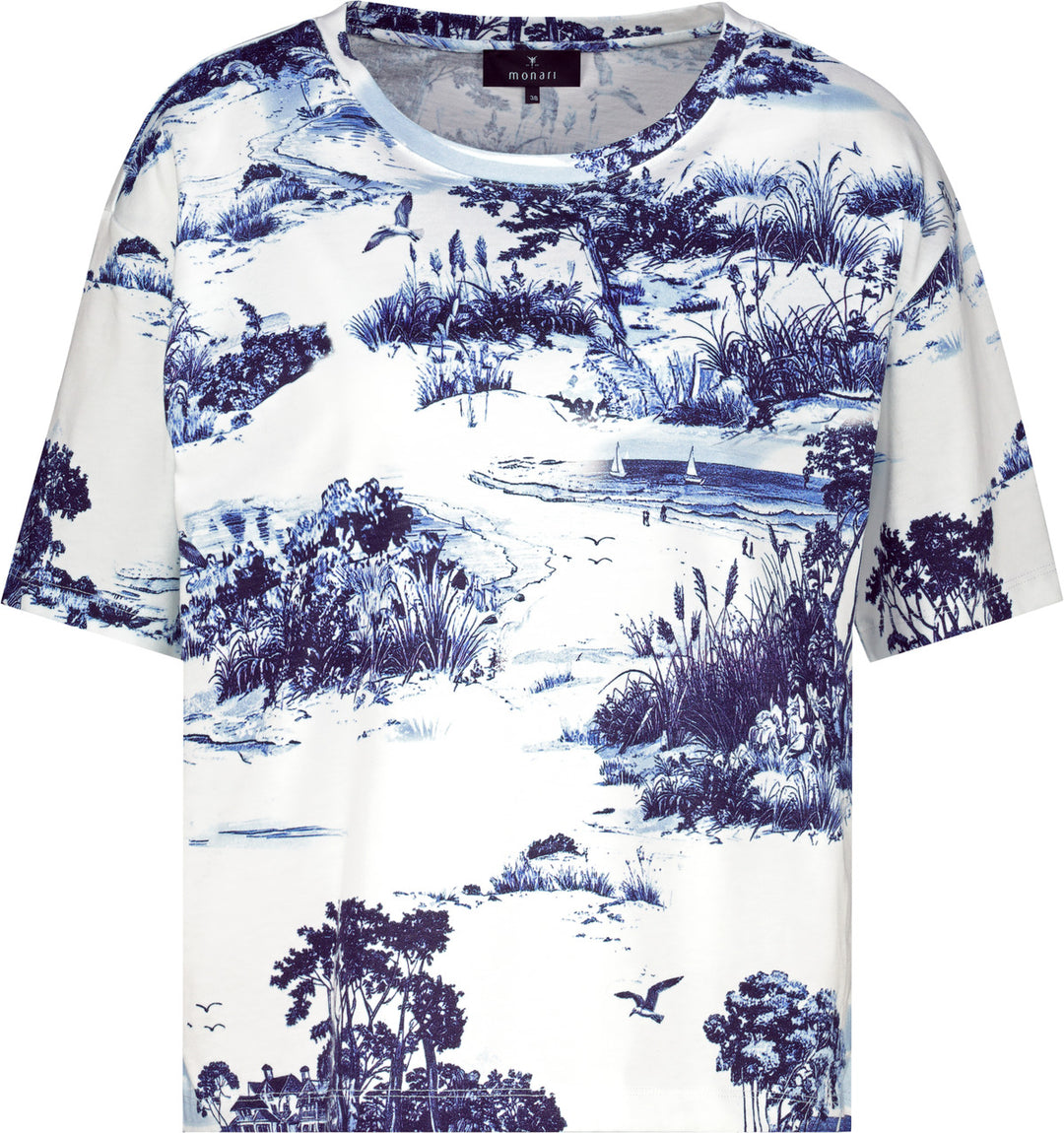T-Shirt, marine gemustert 757 Bild 1