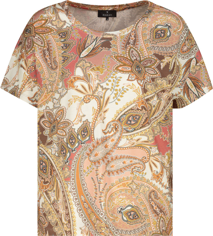 T-Shirt, mocca gemustert 525 Bild 1