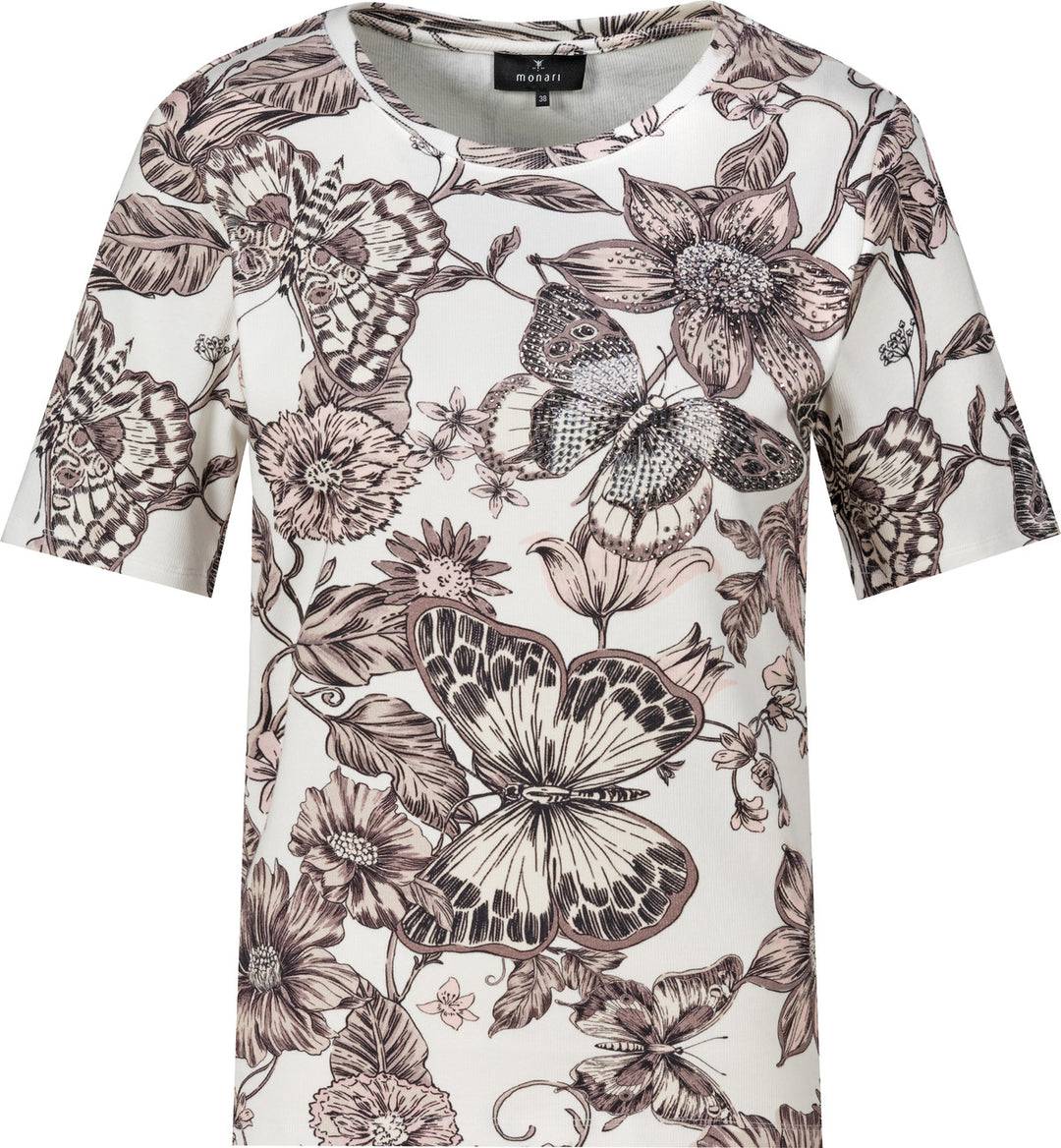 T-Shirt, taupe gemustert 581 Bild 1