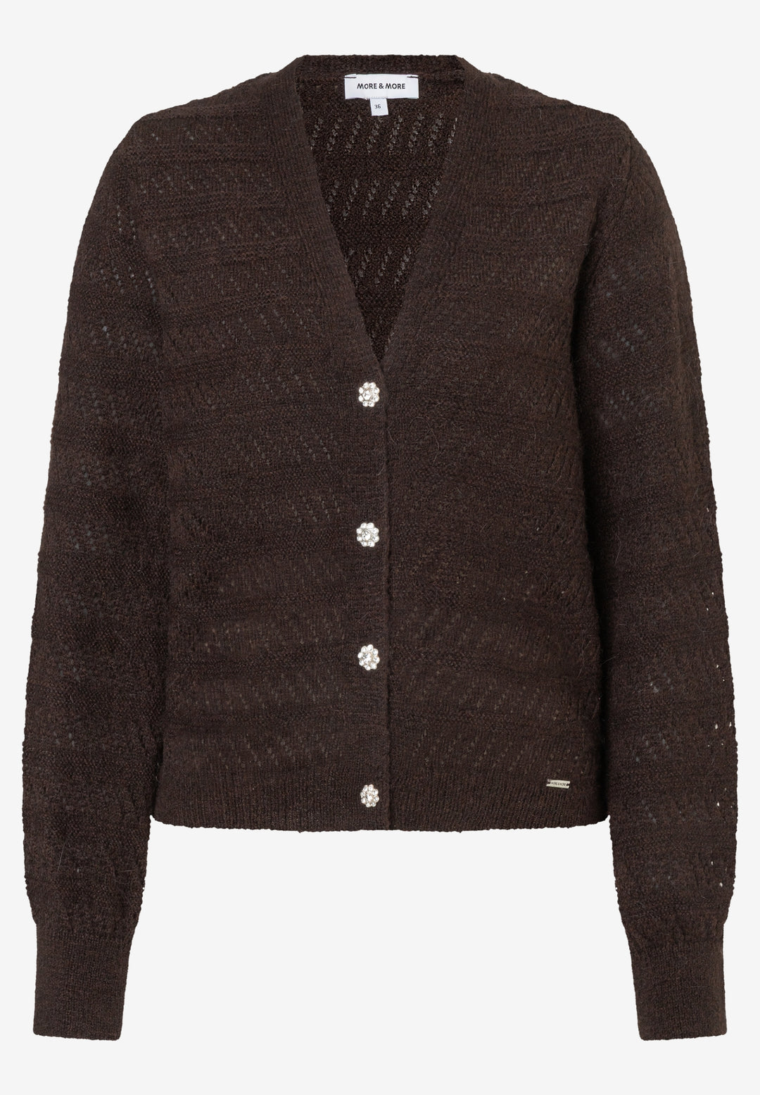 Ajour Cardigan, espresso brown 0279 Bild 1