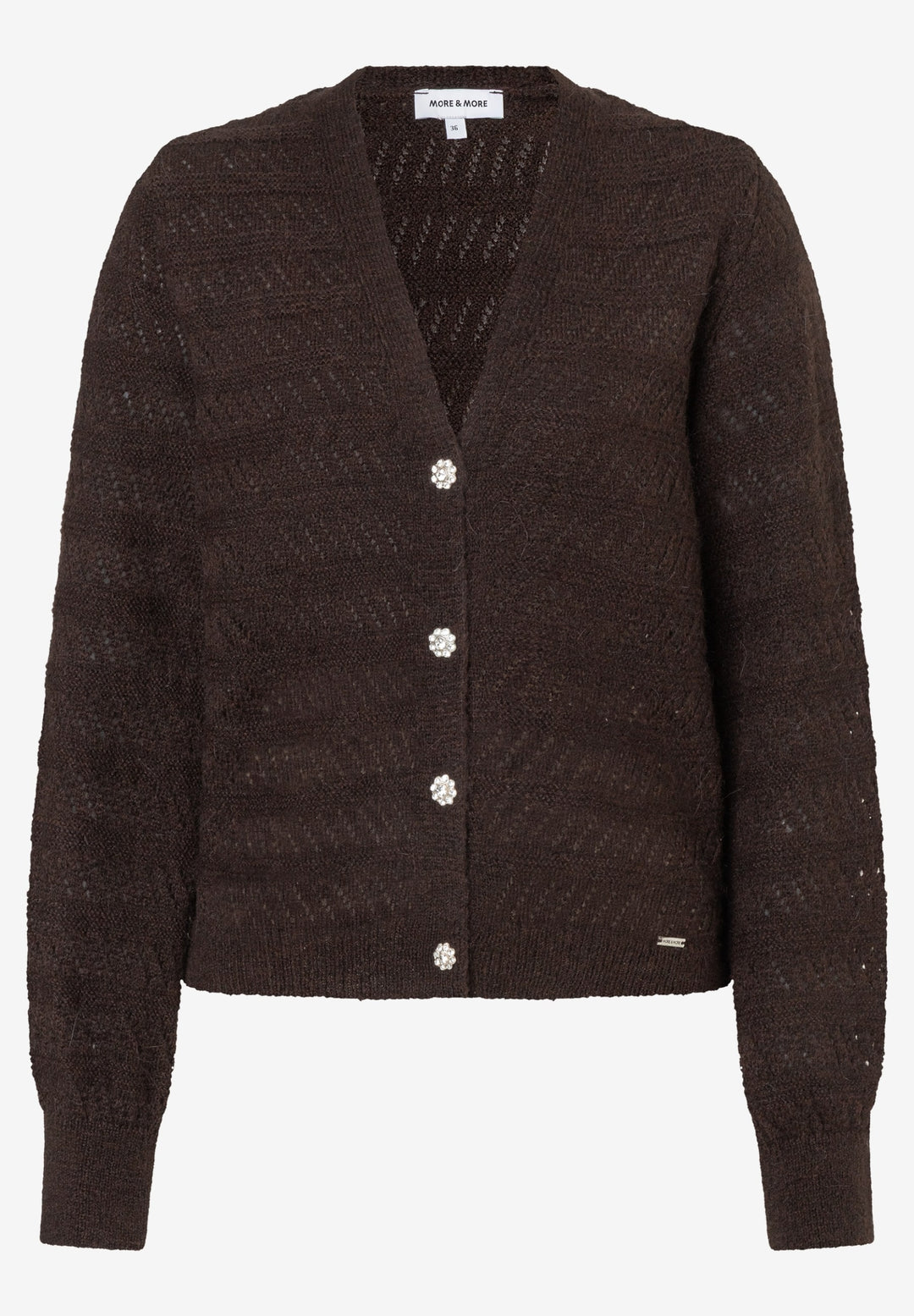 Ajour Cardigan, espresso brown 0279 Bild 5