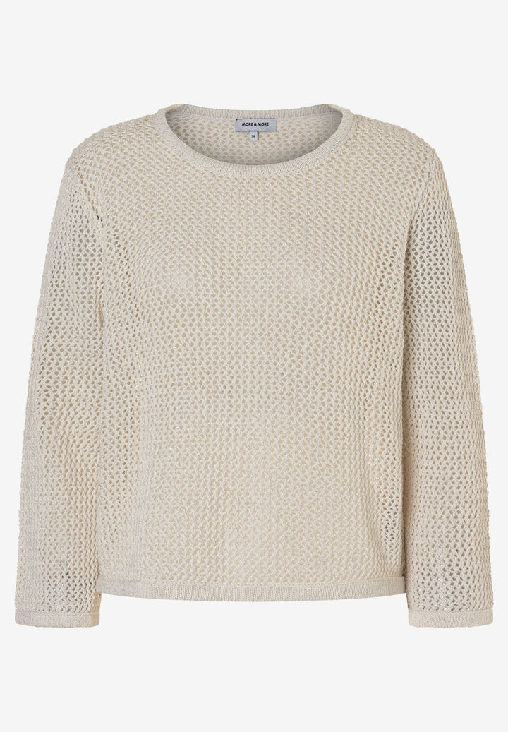 Ajour Pullover with Glitter-Effect, soft vanilla 0052 Bild 1