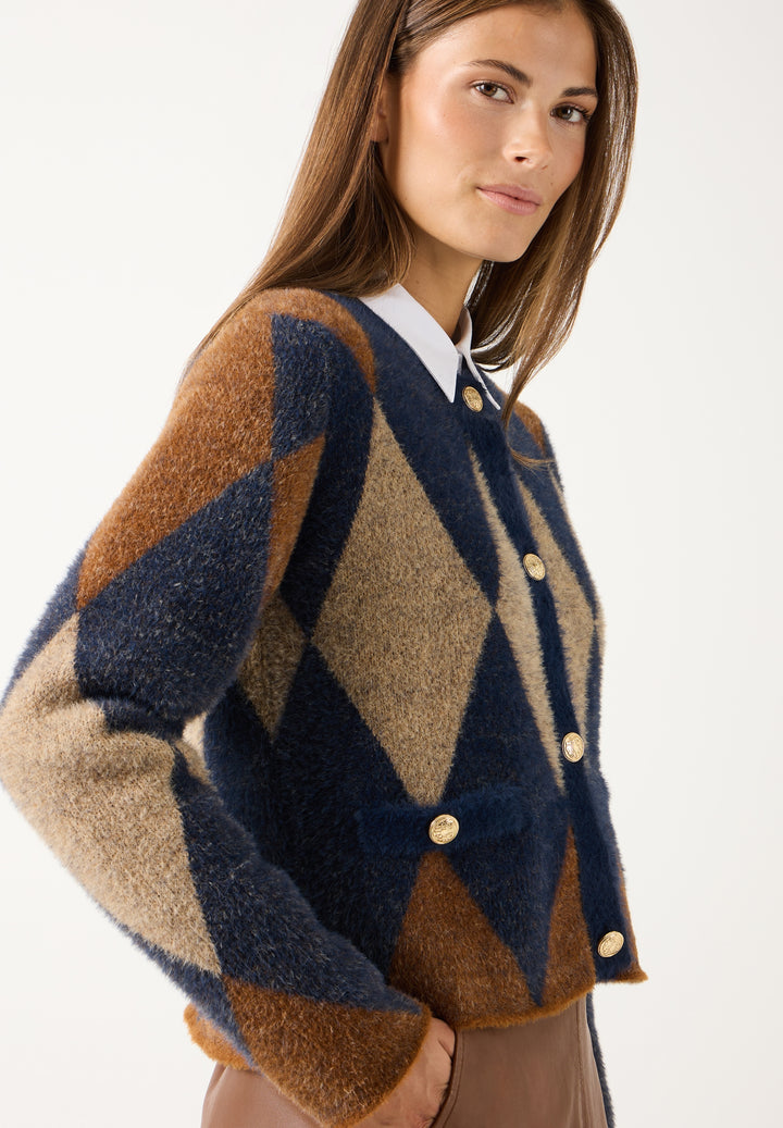 Argyle Cardigan, argyle knit 3350 Bild 3