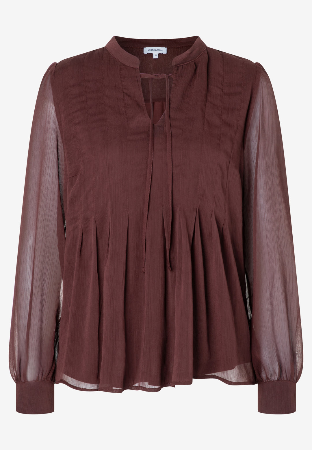 Blouse with Pleats, raisin brown 0284 Bild 1