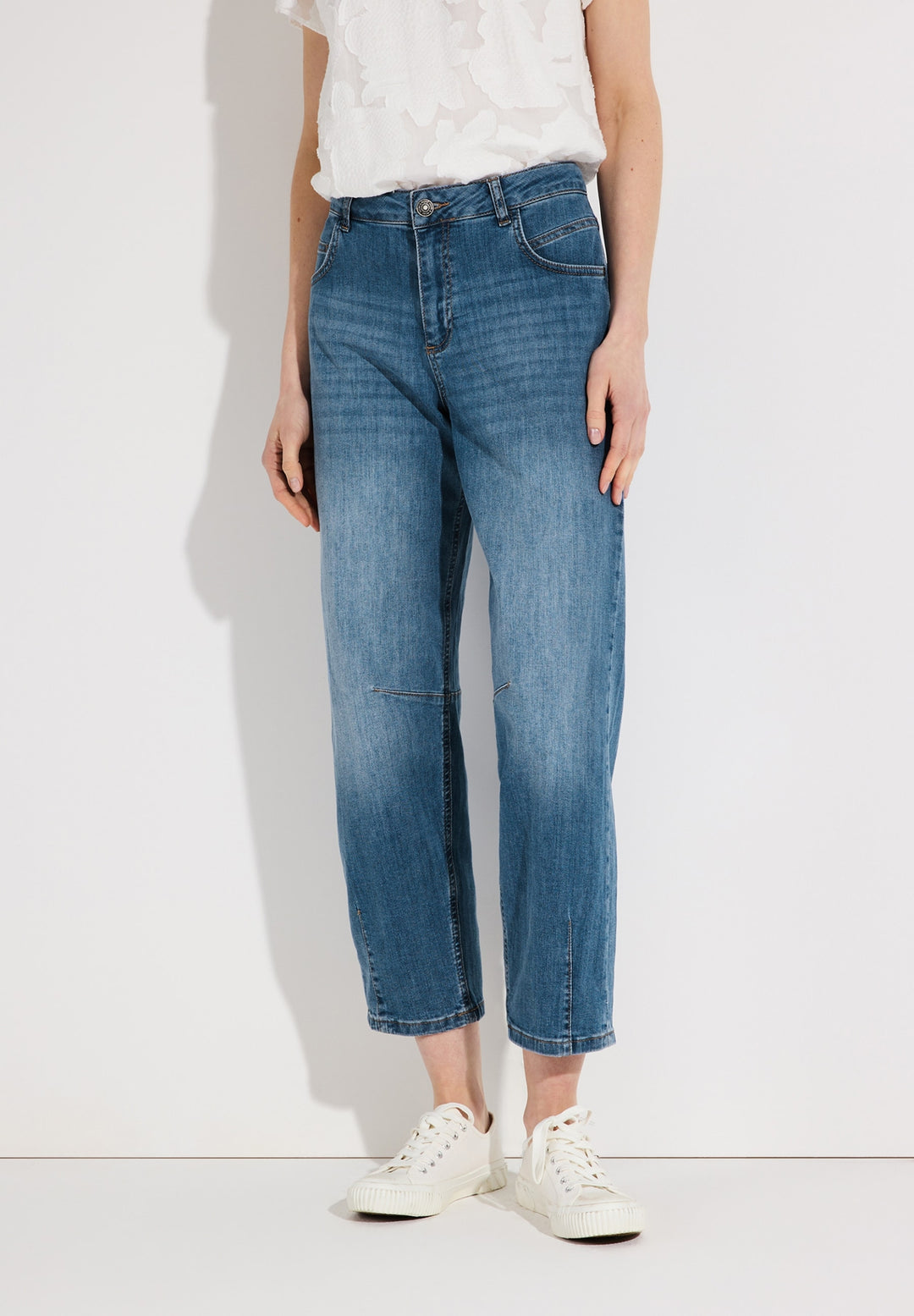 Blue Denim Barrel Leg Jeans, middle blue denim 0962 Bild 3