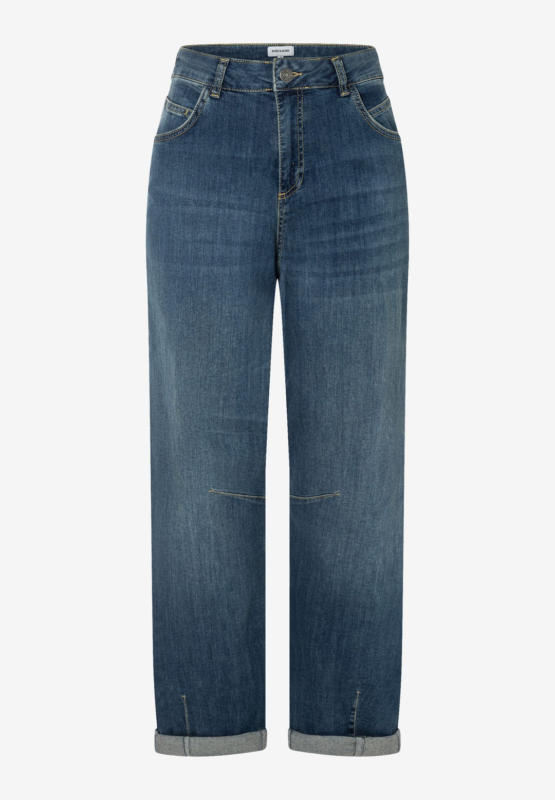 Blue Denim Barrel Leg Jeans, middle blue denim 0962 Bild 1