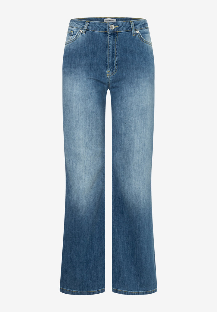 Blue Denim Flared Jeans, middle blue denim 0962 Bild 1