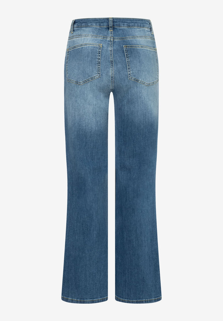 Blue Denim Flared Jeans, middle blue denim 0962 Bild 2