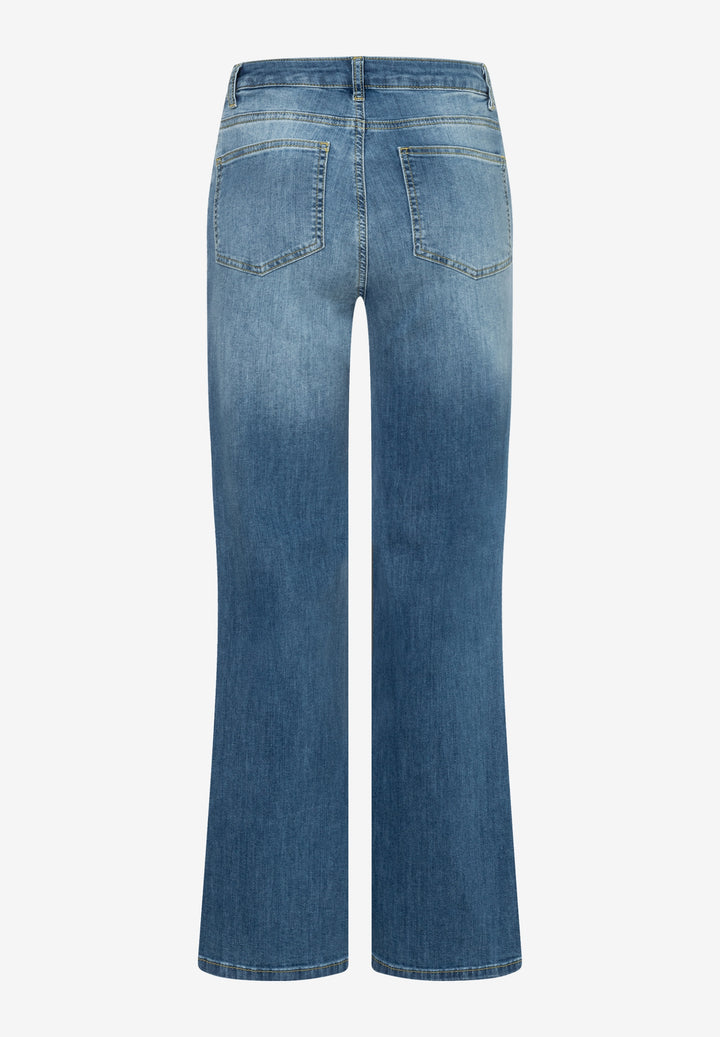 Blue Denim Flared Jeans, middle blue denim 0962 Bild 2