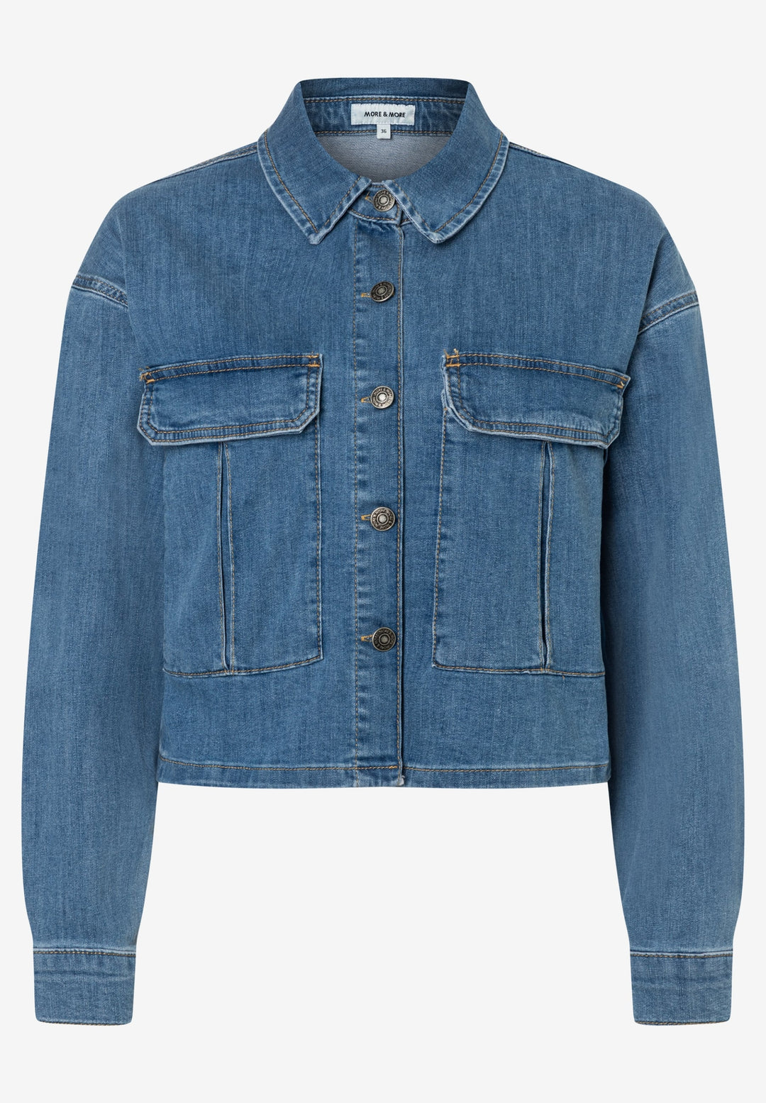 Blue Denim Shirt Jacket, middle blue denim 0962 Bild 1
