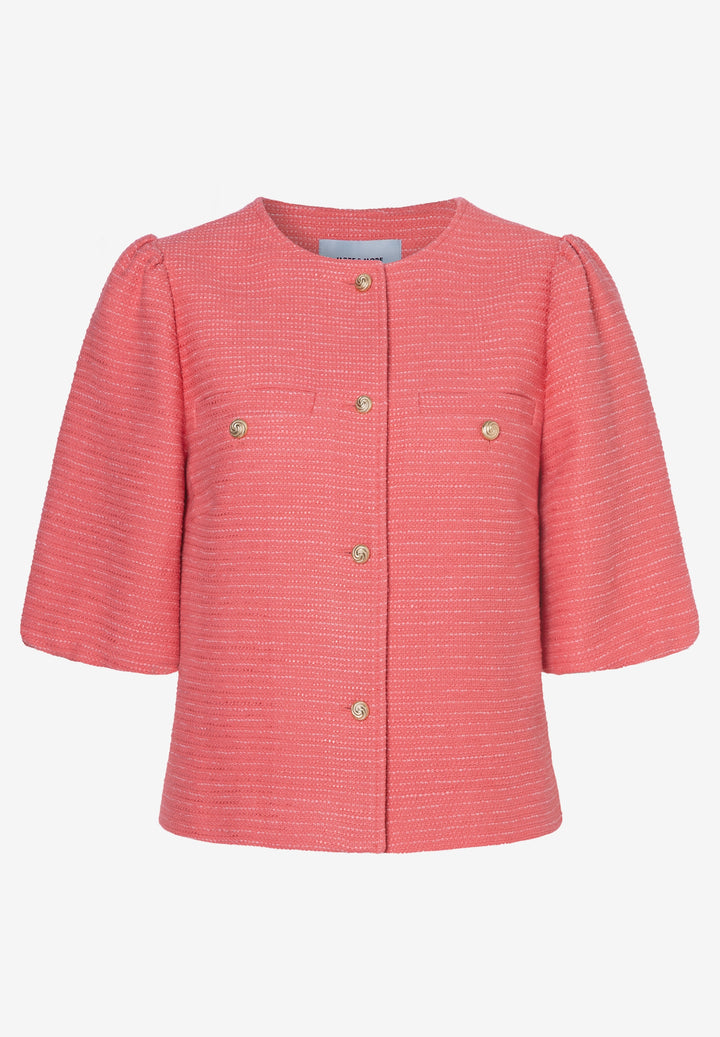 Bouclé Jacket w Balloon Sleeve, faded rose 0865 Bild 1