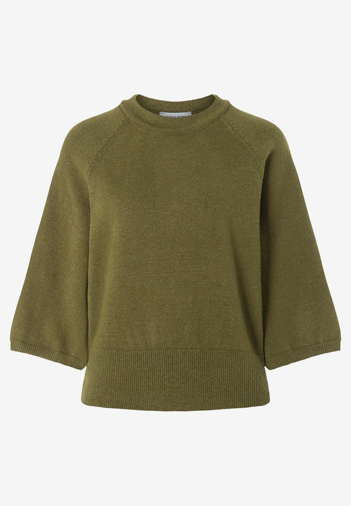 Boxy Pullover, 3/4 Sleeve, modern green 0642 Bild 1