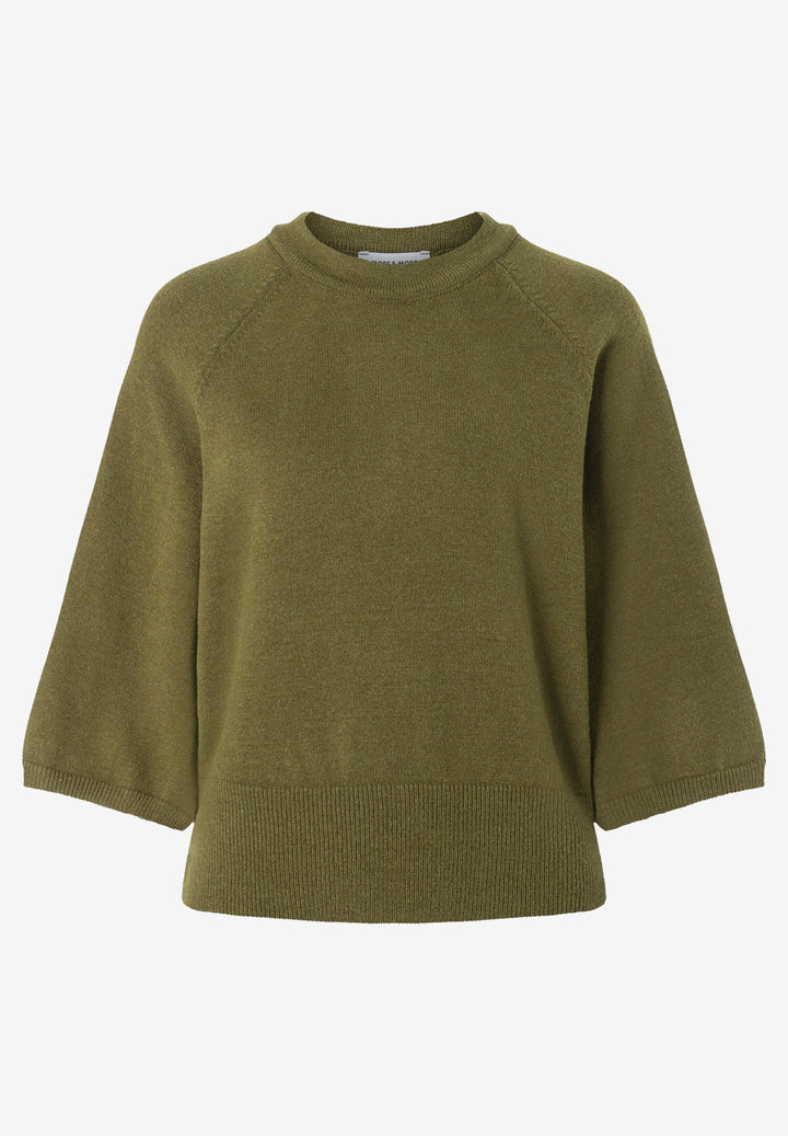 Boxy Pullover, 3/4 Sleeve, modern green 0642 Bild 1