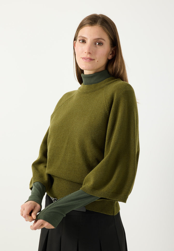 Boxy Pullover, 3/4 Sleeve, modern green 0642 Bild 3