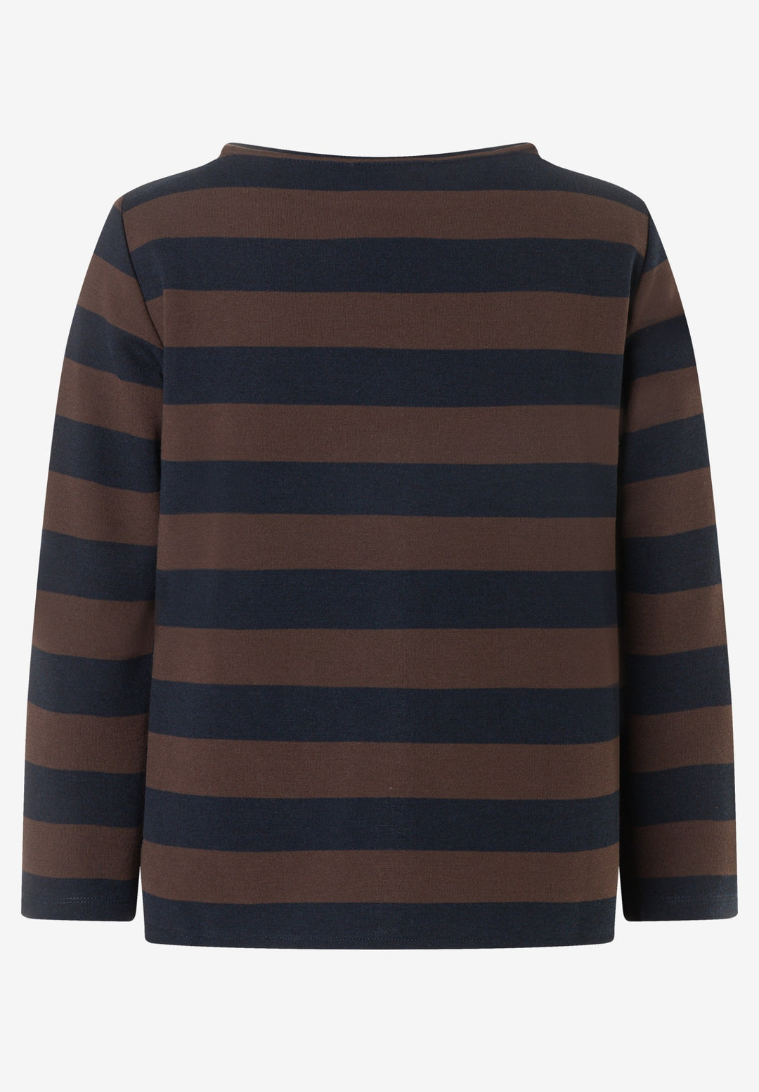 Boxy Shirt 3/4 Sleeves with Stripe, espresso marine block stripes jerse 2279 Bild 2