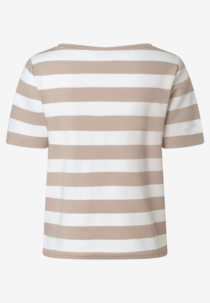 Boxy Shirt with Stripes, powder beige offwhite block stripe 2214 Bild 2