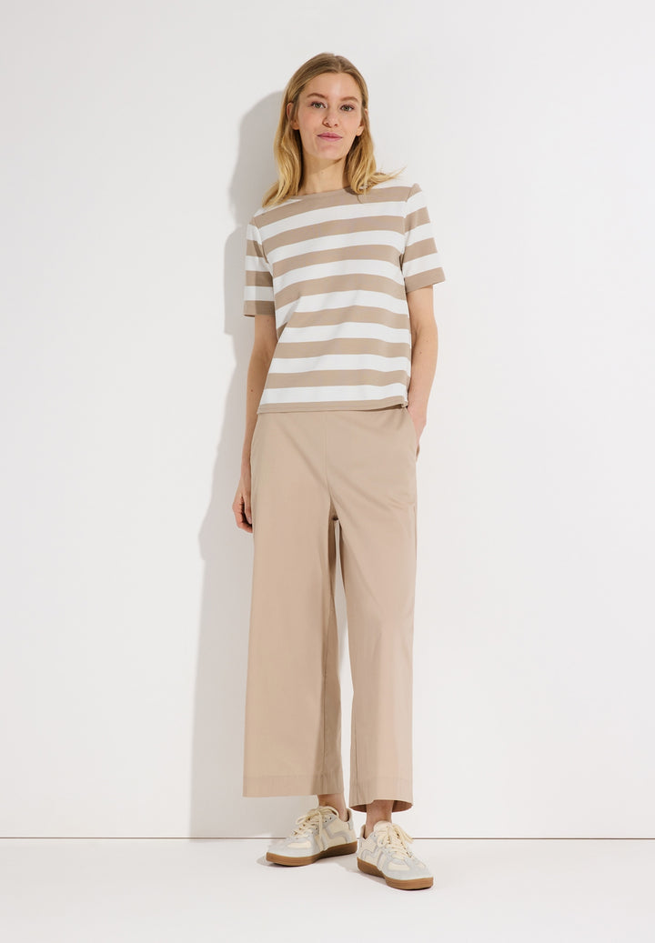 Boxy Shirt with Stripes, powder beige offwhite block stripe 2214 Bild 4
