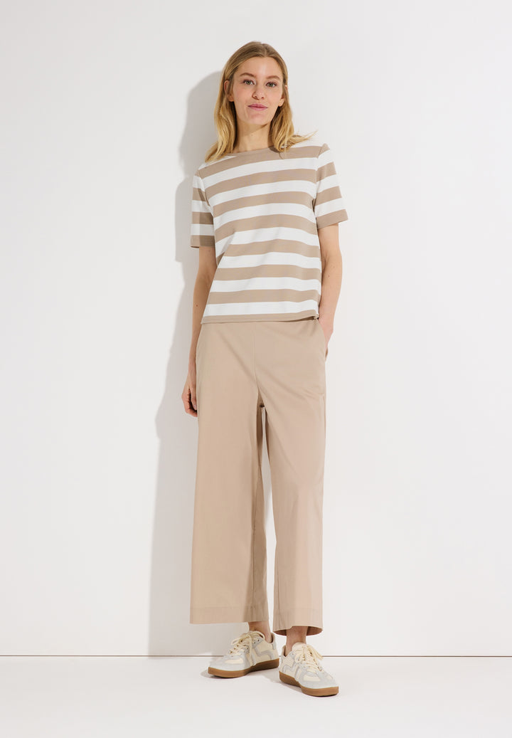 Boxy Shirt with Stripes, powder beige offwhite block stripe 2214 Bild 4