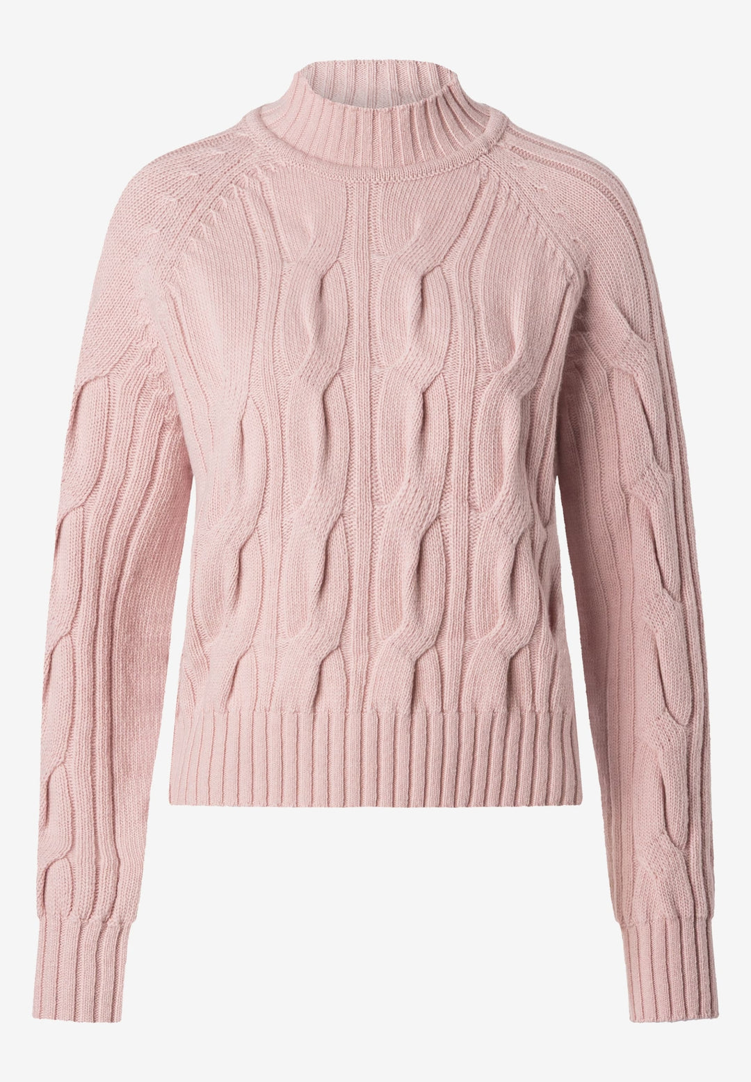 Cable Knit Pullover Turtle Neck, mellow rose 0858 Bild 1