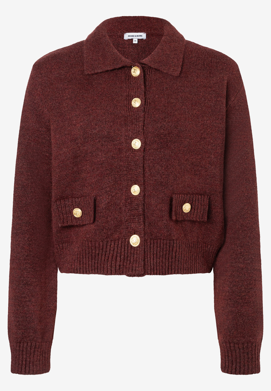 Cardigan with Buttons, raisin brown 0284 Bild 1