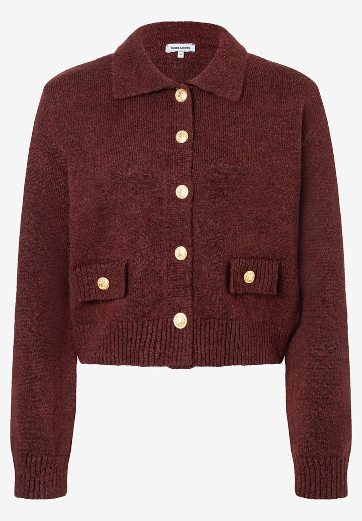 Cardigan with Buttons, raisin brown 0284 Bild 1
