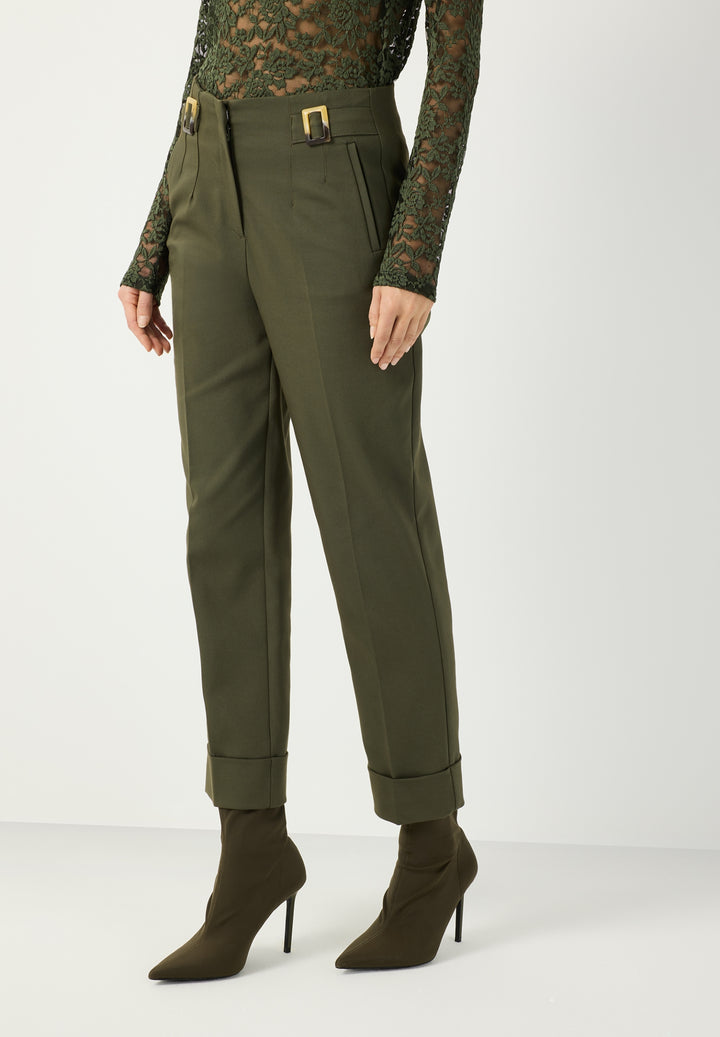 CO - PES Stretch Cigarette Pants, forest green 0689 Bild 1