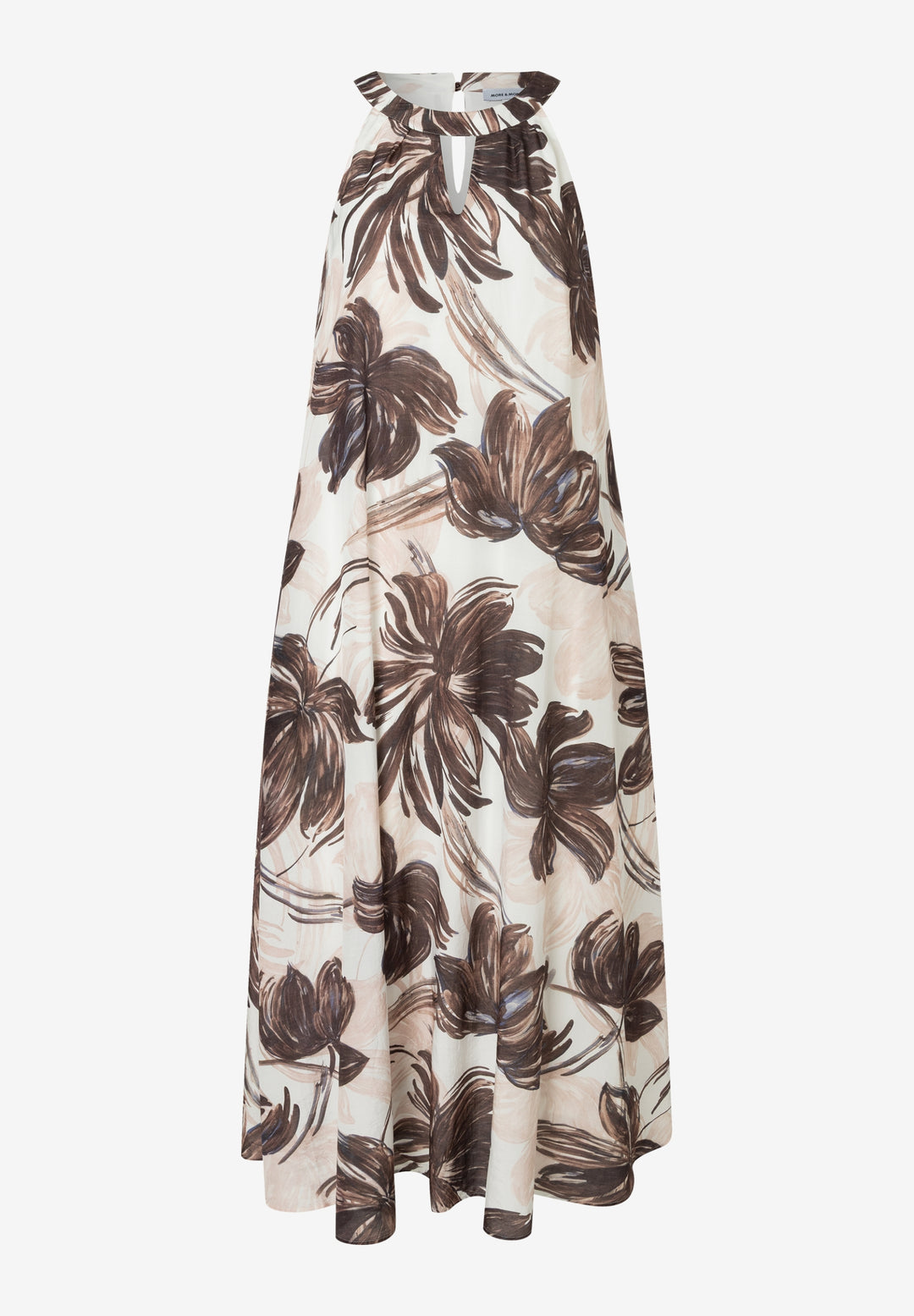 CO-Voile Neckholder Dress, brushstroke flower print 5286 Bild 1