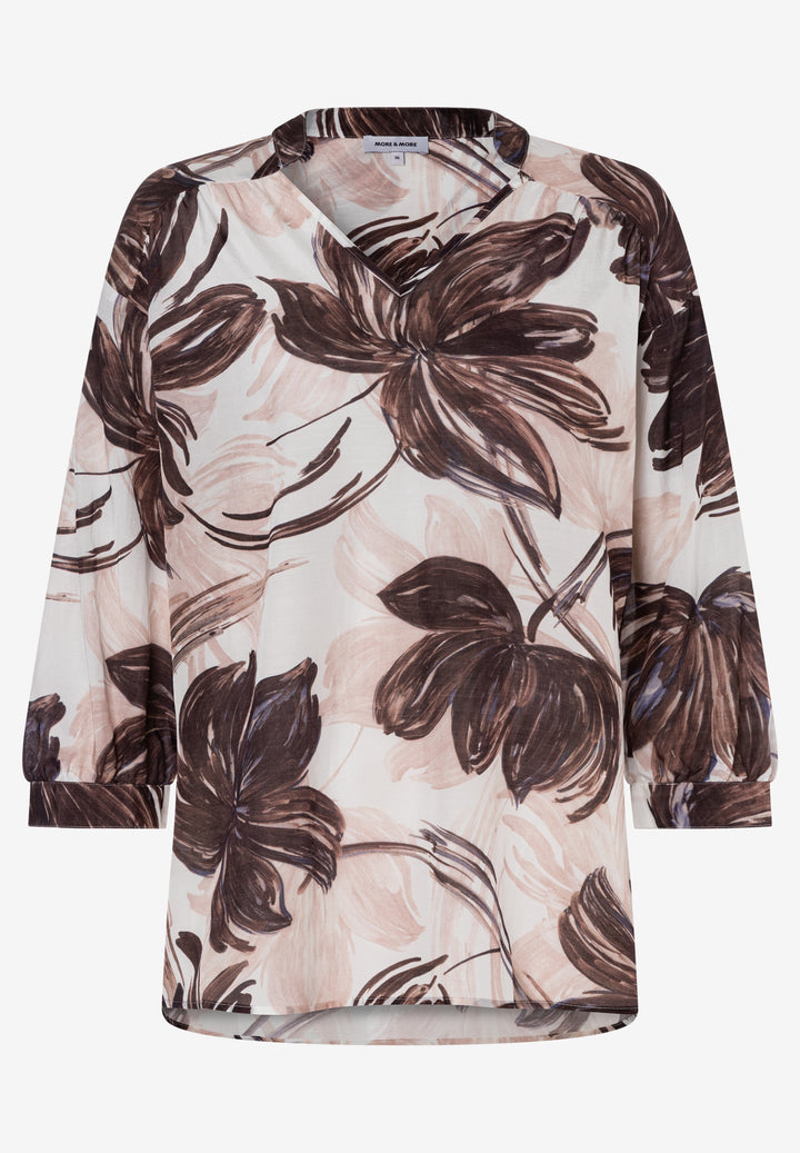 CO-Voile Print Blouse, brushstroke flower print 5286 Bild 1