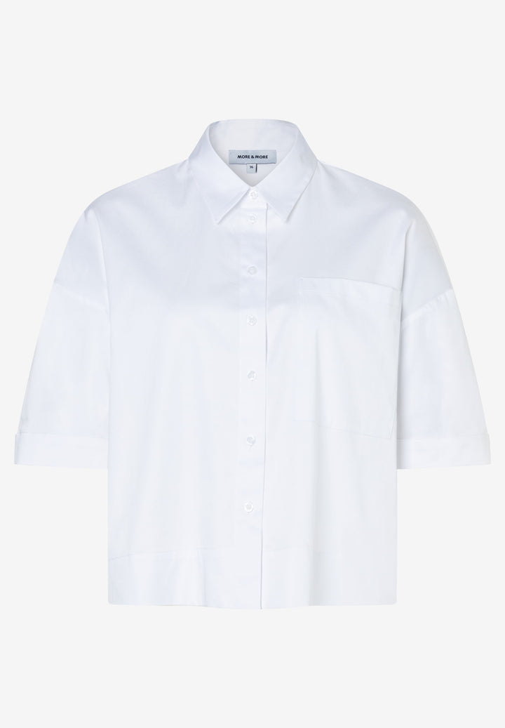 Cropped Blouse, white 0010 Bild 1