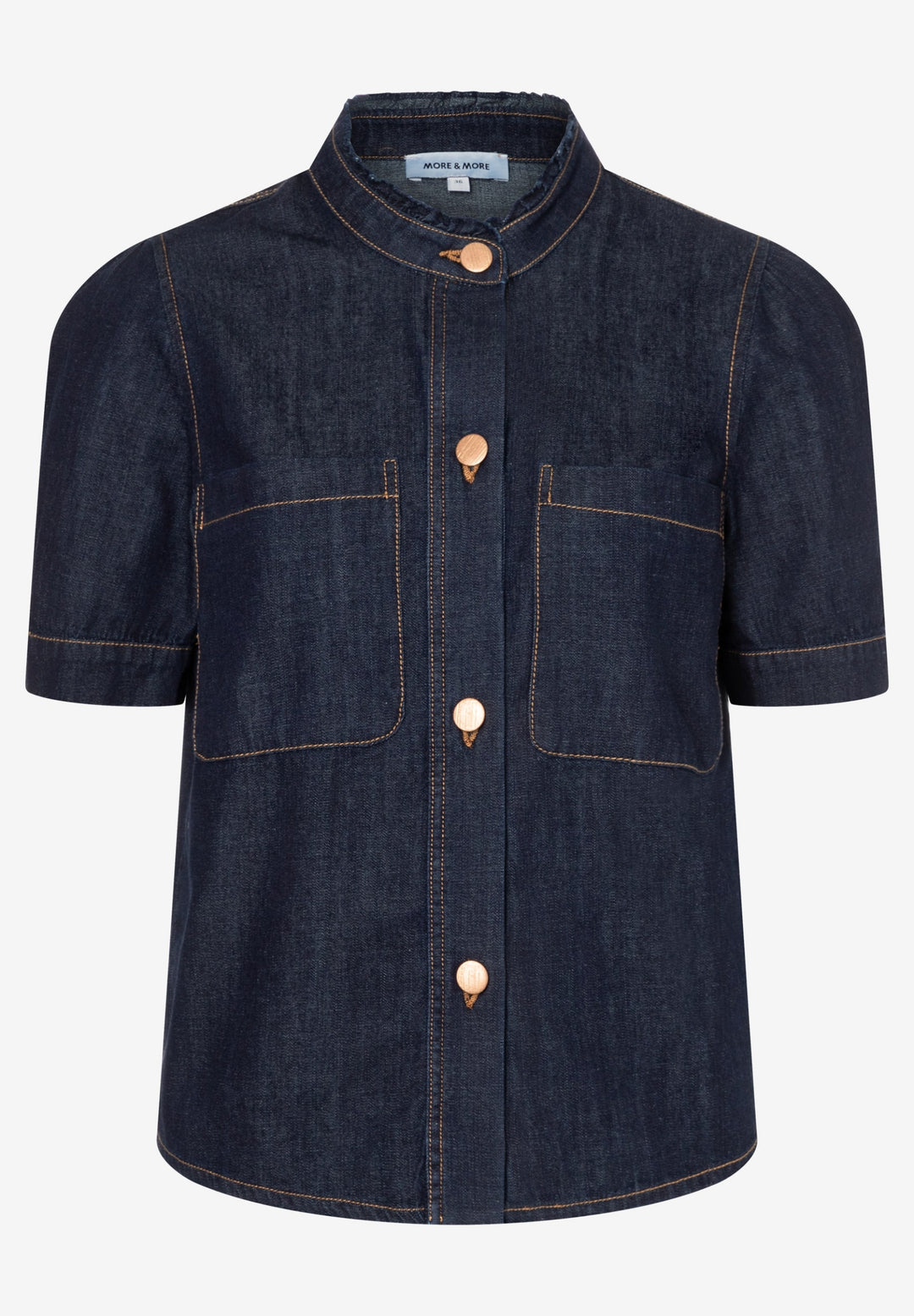 Denim Blouse, dark blue denim 0963 Bild 1