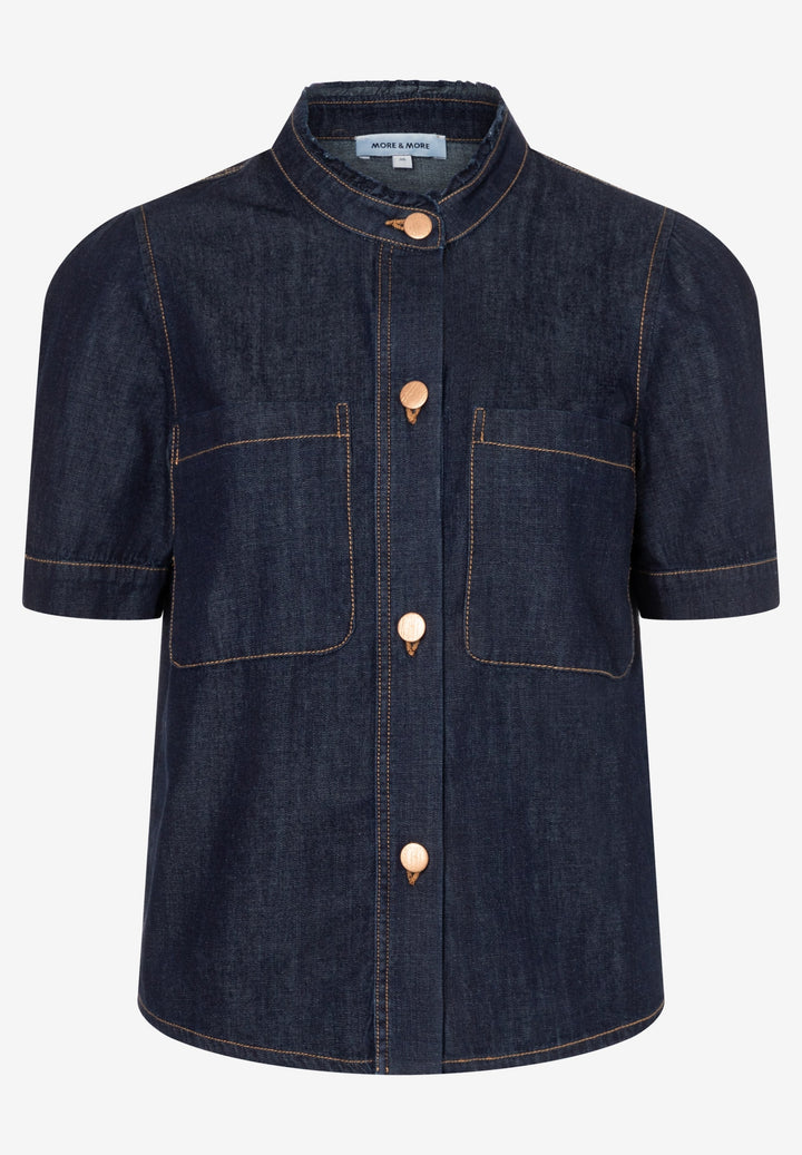 Denim Blouse, dark blue denim 0963 Bild 1
