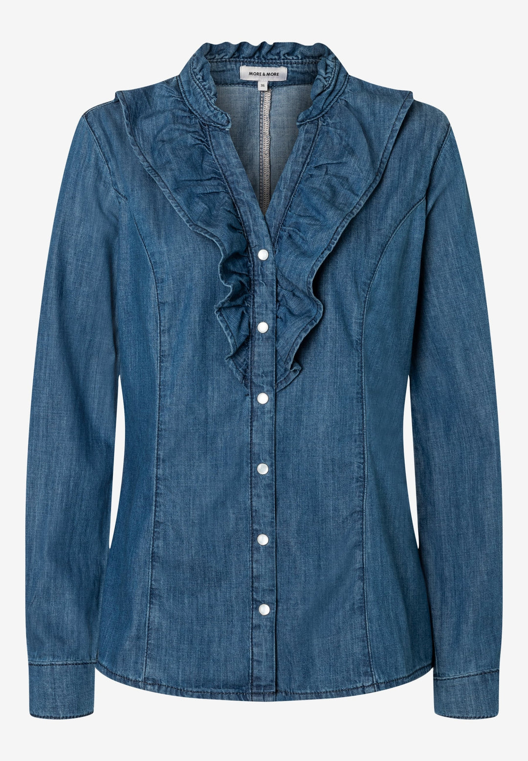 Denim Blouse, middle blue denim 0962 Bild 1