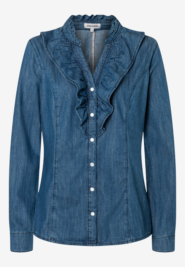 Denim Blouse, middle blue denim 0962 Bild 1