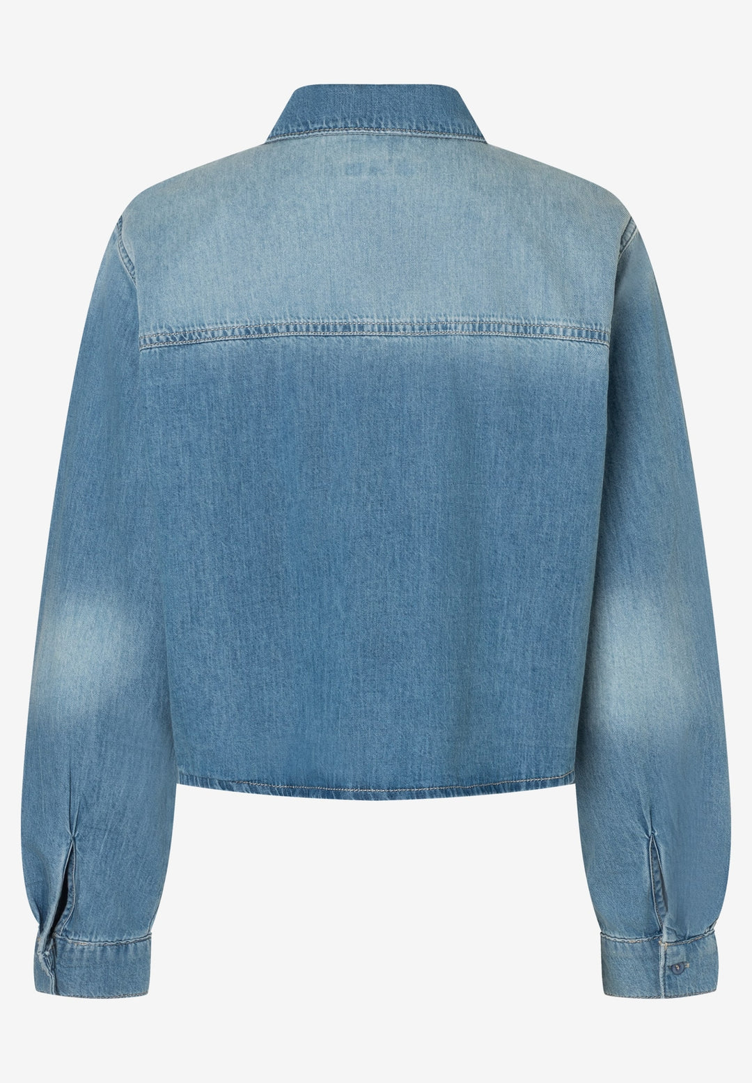Denim Shirt Blouse with Lace Detai, light blue denim 0961 Bild 2