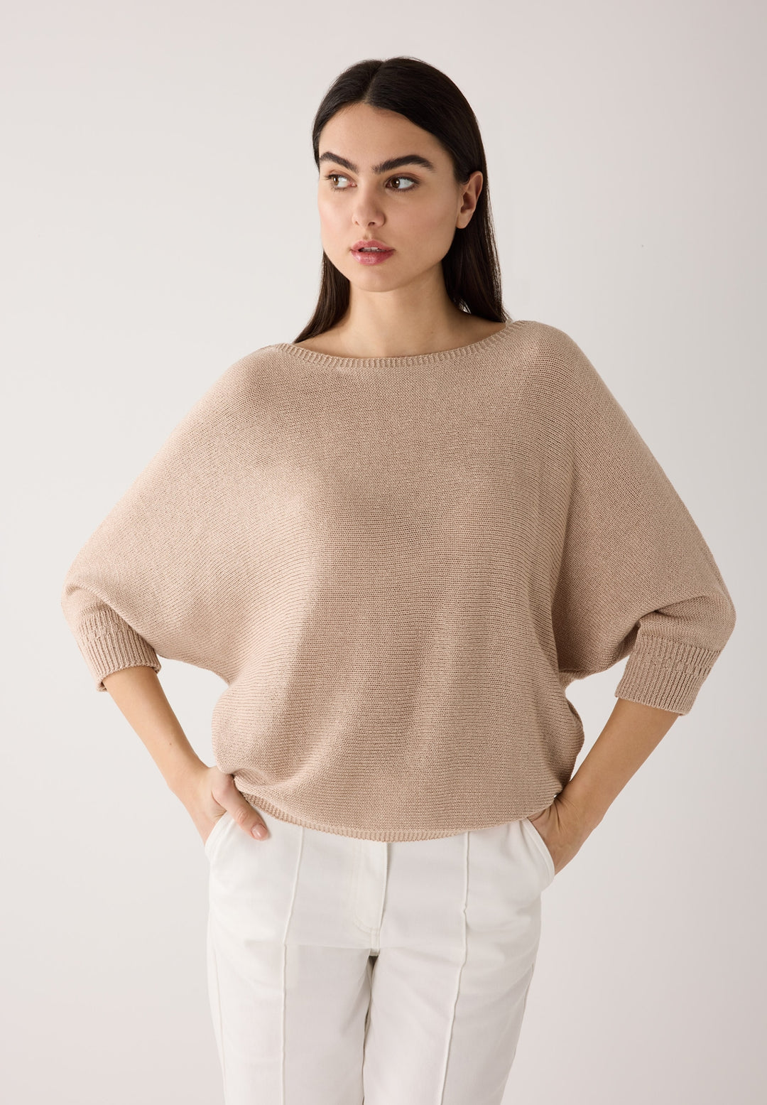 Dolman Pullover, 3/4 Sleeve, powder beige 0214 Bild 7