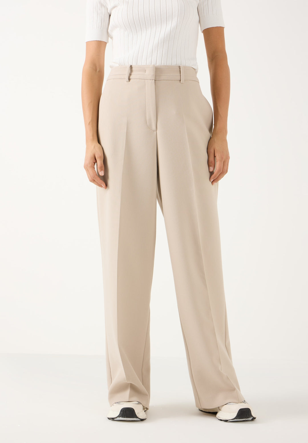 Double Wide Leg Pants, pale stone 0064 Bild 3